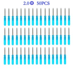50pcs Mini 3.0/2.0mm Flat-blade Slotted Cross Head Small Screwdriver For Mobile Phone Xbox 360 Wireless Controller Repair Open
