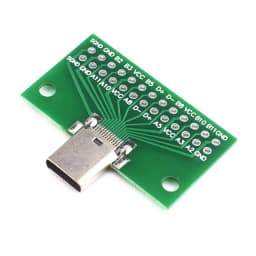 Javino Type-C Male to Female USB 3.1 Test PCB Board Adapter Type C 24P 2.54mm Connector Socket For Data Line Wire Cable Transfer