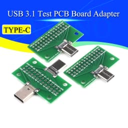 Javino Type-C Male to Female USB 3.1 Test PCB Board Adapter Type C 24P 2.54mm Connector Socket For Data Line Wire Cable Transfer