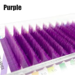 NATUHANA L/LU(M) Curl Auto Fans Colored Lashes Easy Fan Color Eyelash Extension L-Shaped Individual Mink Eyelashes Makeup