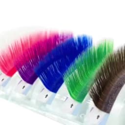 NATUHANA L/LU(M) Curl Auto Fans Colored Lashes Easy Fan Color Eyelash Extension L-Shaped Individual Mink Eyelashes Makeup