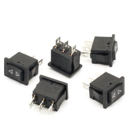 5pcs Rocker Switch Momentary (ON)-OFF-(ON) 3pins