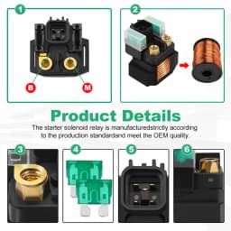 Motorcycle Starter Solenoid Relay for Suzuki Burgman AN 250 400 DL 650 1000 V Strom GSR750 GSX 600 750 F Katana GSX 1200 Inazuma