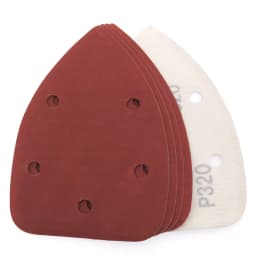 20pcs Self-adhesive Sandpaper Triangle 5 Holes Delta SanderHook Loop Sandpaper Disc Abrasive Tools For Polishing Grit 40-1000