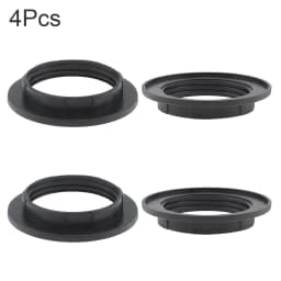4pcs E26 / E27 Lampshade Collar Rings Threaded Candelabra Base Retainer Lock Light Shades Socket Reducing Ring Bulb Holder