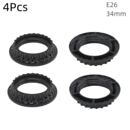 4pcs E26 / E27 Lampshade Collar Rings Threaded Candelabra Base Retainer Lock Light Shades Socket Reducing Ring Bulb Holder