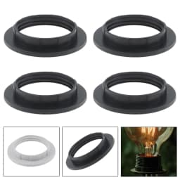 4pcs E26 / E27 Lampshade Collar Rings Threaded Candelabra Base Retainer Lock Light Shades Socket Reducing Ring Bulb Holder