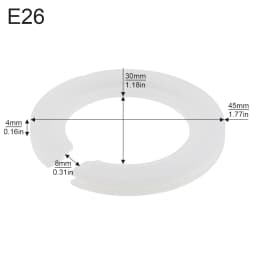 4pcs E26 / E27 Lampshade Collar Rings Threaded Candelabra Base Retainer Lock Light Shades Socket Reducing Ring Bulb Holder