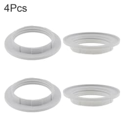 4pcs E26 / E27 Lampshade Collar Rings Threaded Candelabra Base Retainer Lock Light Shades Socket Reducing Ring Bulb Holder