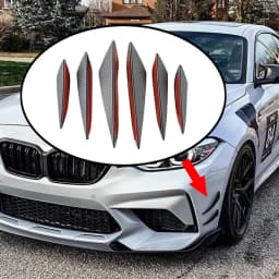 Car Front Bumper Rubber Lip Diffuser Splitter Fins Canards Wings Coche Body Stickers Auto Delanteros Strip Decoration