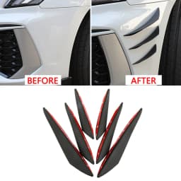 Car Front Bumper Rubber Lip Diffuser Splitter Fins Canards Wings Coche Body Stickers Auto Delanteros Strip Decoration