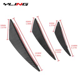 Car Front Bumper Rubber Lip Diffuser Splitter Fins Canards Wings Coche Body Stickers Auto Delanteros Strip Decoration