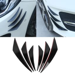 Car Front Bumper Rubber Lip Diffuser Splitter Fins Canards Wings Coche Body Stickers Auto Delanteros Strip Decoration