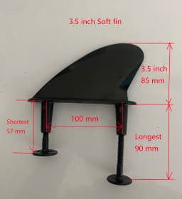 Soft Fins for Surfing Soft Tail Fin for Soft Surfboard Longboard Fin One Big Fins and Two Side Fins Surf Accessories