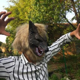 Halloween Latex Rubber Wolf Head Hair Mask Werewolf Gloves Costume Party Scary Decor Masquerade Props