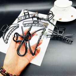 Simple black Claw Crab Elegant Girls metal grabbing clip headdress female Ponytail Claw Clip Hair Jewelry Ornament accessory