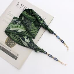 Bohemi Acrylic Glasses Chain Ribbon Mask Lanyard Printing Silk Scarf Casual Eyeglass Chain Neck Glasses Accessories