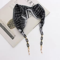 Bohemi Acrylic Glasses Chain Ribbon Mask Lanyard Printing Silk Scarf Casual Eyeglass Chain Neck Glasses Accessories