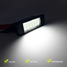 LED Number Plate Lamp For Peugeot 106 1007 207CC 307 308 3008 406 407 508 607 806 807 Expert White License Plate Light Assembly