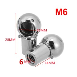 2Pcs Universal M6 M8 Gas Strut Rod End Fitting Ball Pin Connector Joint Valve Spring Holder for Car Boot Front Bonnet Trunk Home