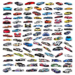 10/30/50/100PCS Cool Supercar Retrofit Racing Car Sticker DIY Diary Phone Laptop Luggage Skateboard Graffiti Decals Fun for Kid