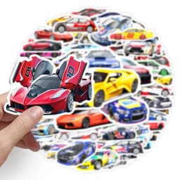 10/30/50/100PCS Cool Supercar Retrofit Racing Car Sticker DIY Diary Phone Laptop Luggage Skateboard Graffiti Decals Fun for Kid