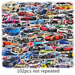 10/30/50/100PCS Cool Supercar Retrofit Racing Car Sticker DIY Diary Phone Laptop Luggage Skateboard Graffiti Decals Fun for Kid
