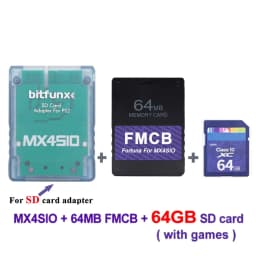 BitFunx Fortuna FMCB PS2 Card OPL 1.2.0 For MX4SIO SIO2SD TF/SD Card Adapter For Playstation2 Slim Game Consoles