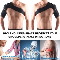 Adjustable Shoulder Stability Brace Light Breathable Neoprene Shoulder Support for Dislocated AC Joint,Labrum Tear,Shoulder Pain