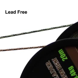 20m Carp Fishing Leader Line Lead Free Woven Leader Camo Green Non Lead Core 45LB Hair Rigs 12 Strand Braided Wires