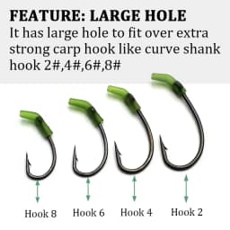 30PCS Carp Fishing Anti Tangle Sleeve Accessories Helicopter Rig Tubing Hook Swivel Connector Sleeve for Fishing Line Protection