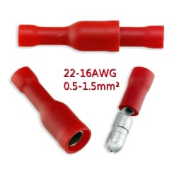 20/50/100pcs Female Male Insulated Electrical Connector Crimp Bullet Terminal Audio Wiring Terminals MPD FRD Connectors 22-10AWG