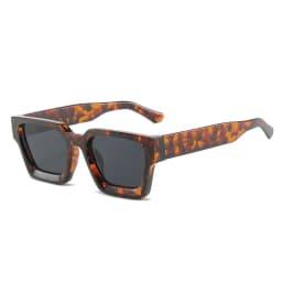 SO&EI Fashion Square Women Luxury Sunglasses Retro Brand Designer Men Trending Leopard Blue Green Sun Glasses Shades UV400