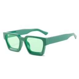 SO&EI Fashion Square Women Luxury Sunglasses Retro Brand Designer Men Trending Leopard Blue Green Sun Glasses Shades UV400