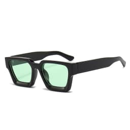 SO&EI Fashion Square Women Luxury Sunglasses Retro Brand Designer Men Trending Leopard Blue Green Sun Glasses Shades UV400