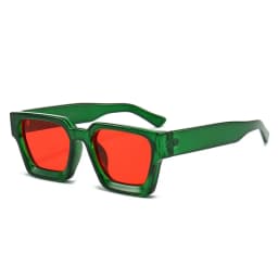 SO&EI Fashion Square Women Luxury Sunglasses Retro Brand Designer Men Trending Leopard Blue Green Sun Glasses Shades UV400
