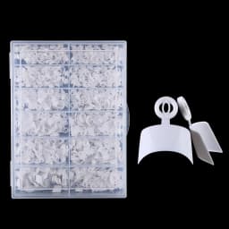600PCS French Short Square Nail Tip Clear/Natural Half Cover Acrylic Nails Press on Nails for Nail Salons and DIY with Box