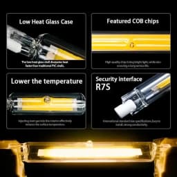 High Power LED R7S Glass Tube COB Bulb Ceramics 110V 220V 78MM 118MM R7s Corn Lamp 5W 10W 20W J78 J118 Replace Halogen Lampadas
