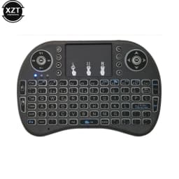 2.4G Mini Wireless Keyboard 3 Color Backlit I8 English Russian Air Mouse Touchpad Remote Control For Laptop TV BOX USB Receiver