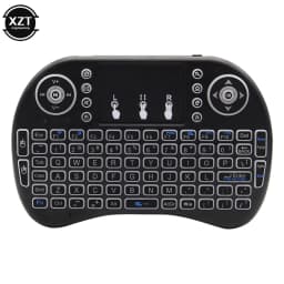2.4G Mini Wireless Keyboard 3 Color Backlit I8 English Russian Air Mouse Touchpad Remote Control For Laptop TV BOX USB Receiver