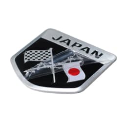Japan Flag Shield Emblem Badge Car Sticker Japanese Flag Badge Body Bumper Styling Decor Sticker Badge Universal Car Accessories