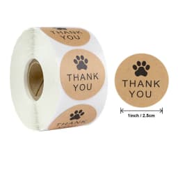Reward Stickers School Teacher Kids Love Sticker Thank You Pink Round Tags Hand-Made Label for Baking Decoration 50PCS
