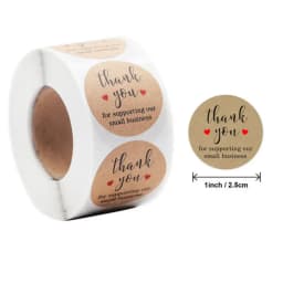 Reward Stickers School Teacher Kids Love Sticker Thank You Pink Round Tags Hand-Made Label for Baking Decoration 50PCS
