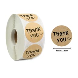 Reward Stickers School Teacher Kids Love Sticker Thank You Pink Round Tags Hand-Made Label for Baking Decoration 50PCS