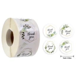 Reward Stickers School Teacher Kids Love Sticker Thank You Pink Round Tags Hand-Made Label for Baking Decoration 50PCS