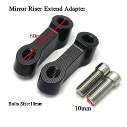 Motorcycle Rearview Mirrors Extension Riser Extend Adapter Mirror Extender Adapters Riser Supplies Rear View Base Mirrors Black