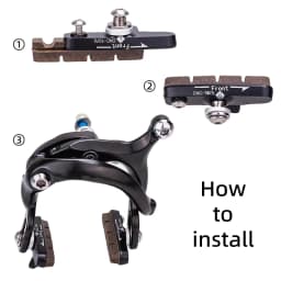 2Pairs 4Pcs Road Bike Brake Pad Bicycle Carbon Wheel Cork Wood Block Shoes Brakes Pade Rim V BMX Folding Wheels for Shimano