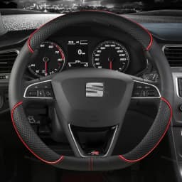 Car Steering Wheel Cover Microfiber Leather 38cm Non-Slip For Seat Tarraco Arona Ateca Ibiza Toledo Mii Leon Arosa Exeo ST FR