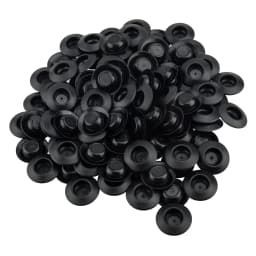 100pcs/Set Black 1/2" Hole Flush Mount Plastic Body & Sheet Metal Plug Button Fit for Auveco 11746 14 to 26 Gauge Material