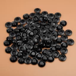 100pcs/Set Black 1/2" Hole Flush Mount Plastic Body & Sheet Metal Plug Button Fit for Auveco 11746 14 to 26 Gauge Material